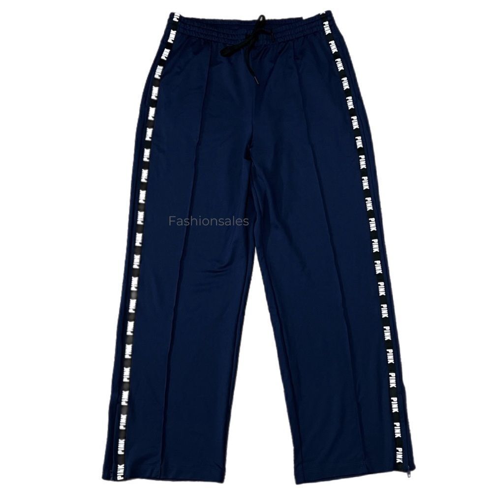 Victorias Secret PINK Active High Waist Wide Leg Track Pants Sweatpants Navy XL